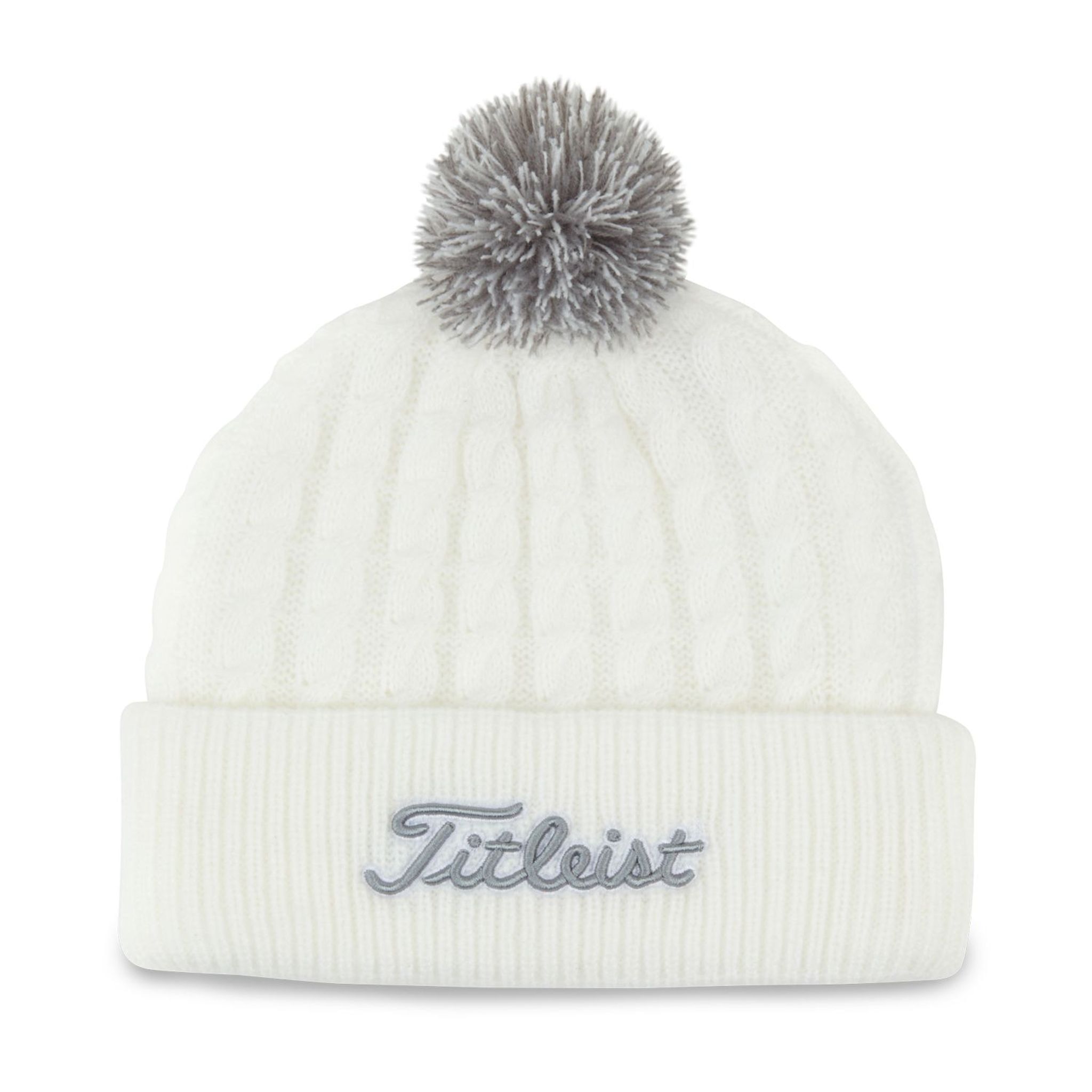 Titleist Strickhaube Knit Pom Pom Weiß/Grau