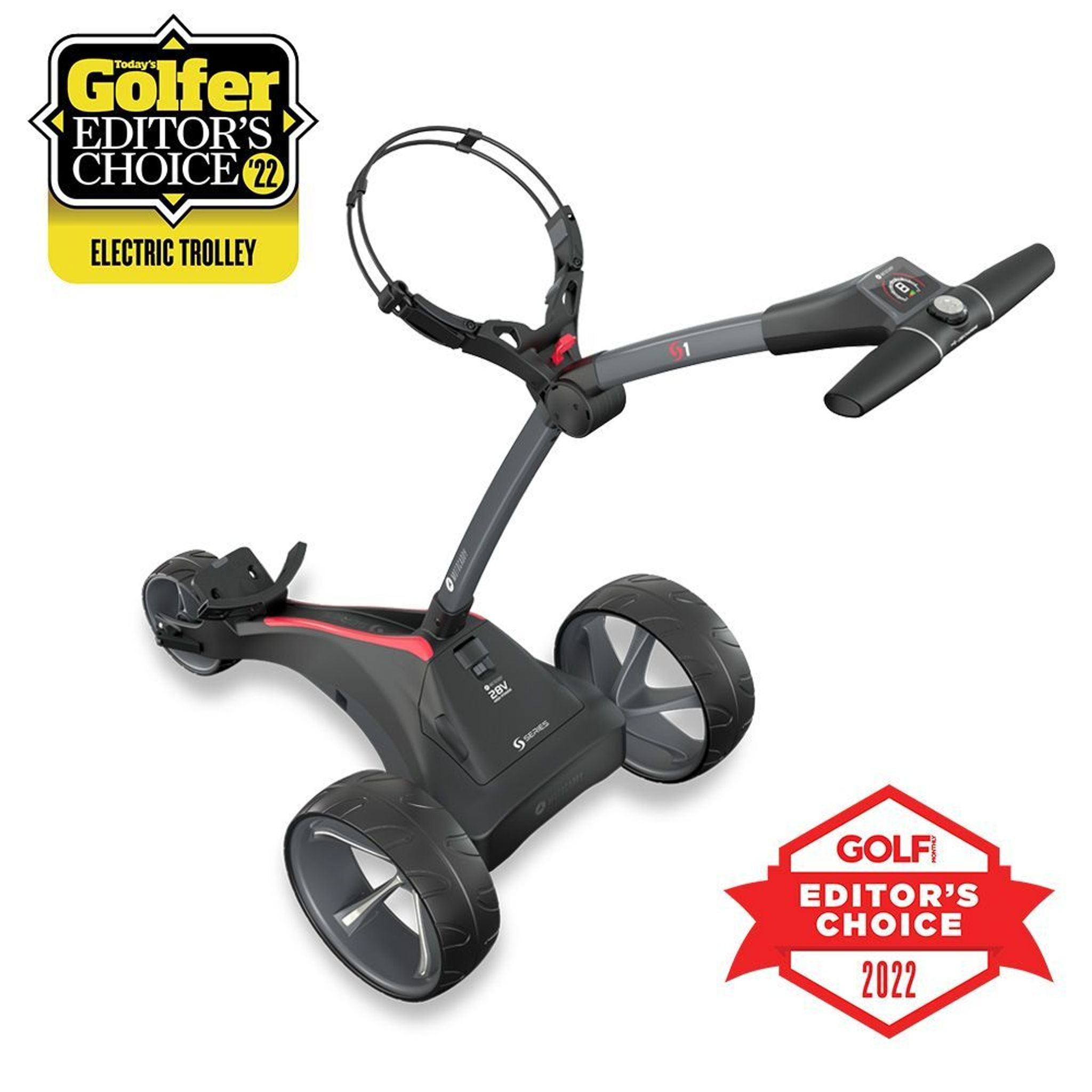 Motocaddy S1 Standard Akku (18 Loch) Graphitegrau