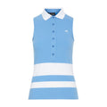 J. Lindeberg W Nora-Rib Jersey Polo Lake Blue Damen