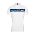 J. Lindeberg M Clark Print Slim Fit-TX Jersey Polo White Herren