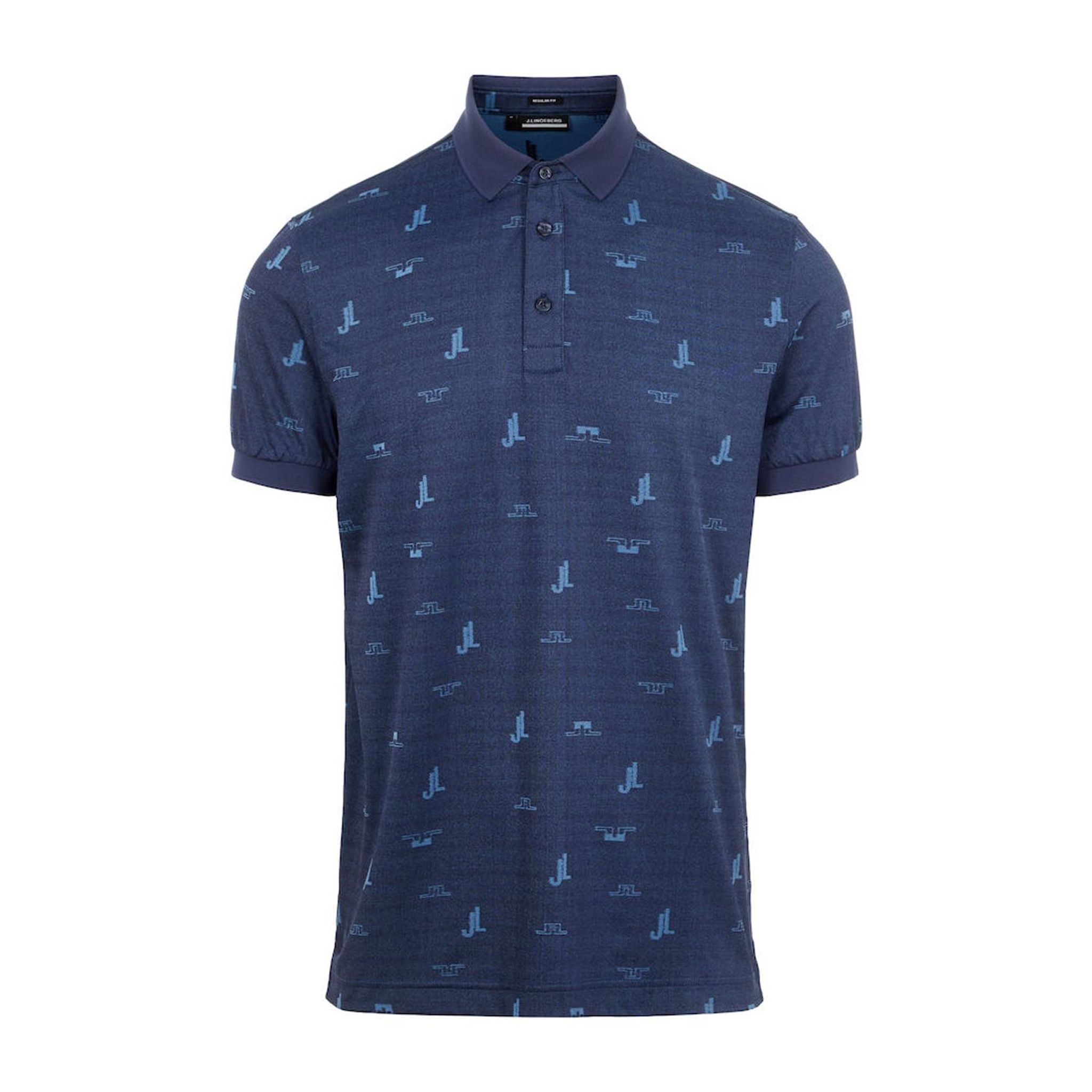 J. Lindeberg M Glen Regular Fit SS Polo JL Bridge Ocean Blue Herren