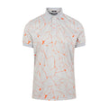 J. Lindeberg M Tour Tech Reg Fit Print SS Polo Slit Grey Herren