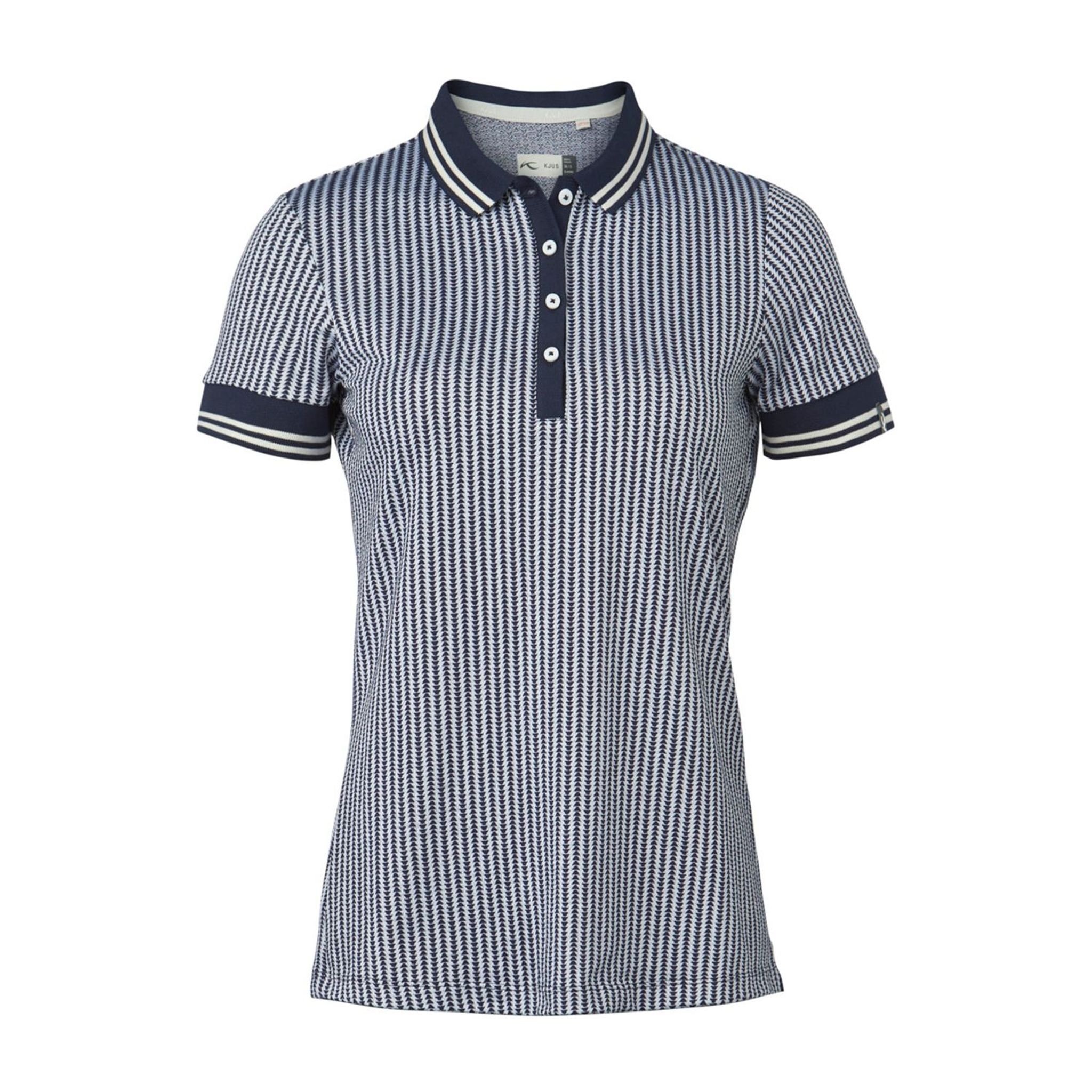 Kjus W Ella Structure SS Polo Atlanta Blue/White Damen