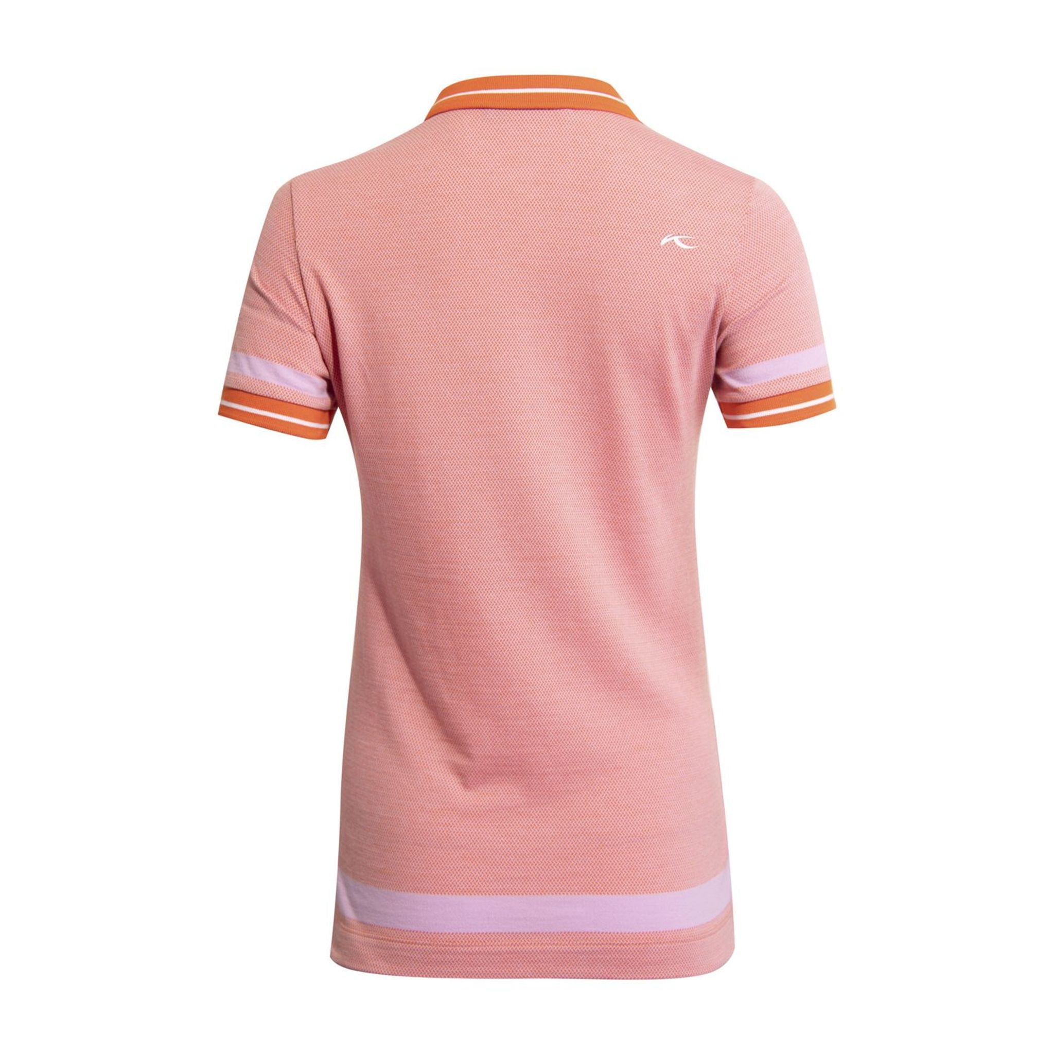 Kjus W Emmy Structure SS Polo Mandarine/Pink Reef Damen