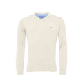 Fynch Hatton V-Neck Superfine Golf Pullover Herren Offwhite Herren