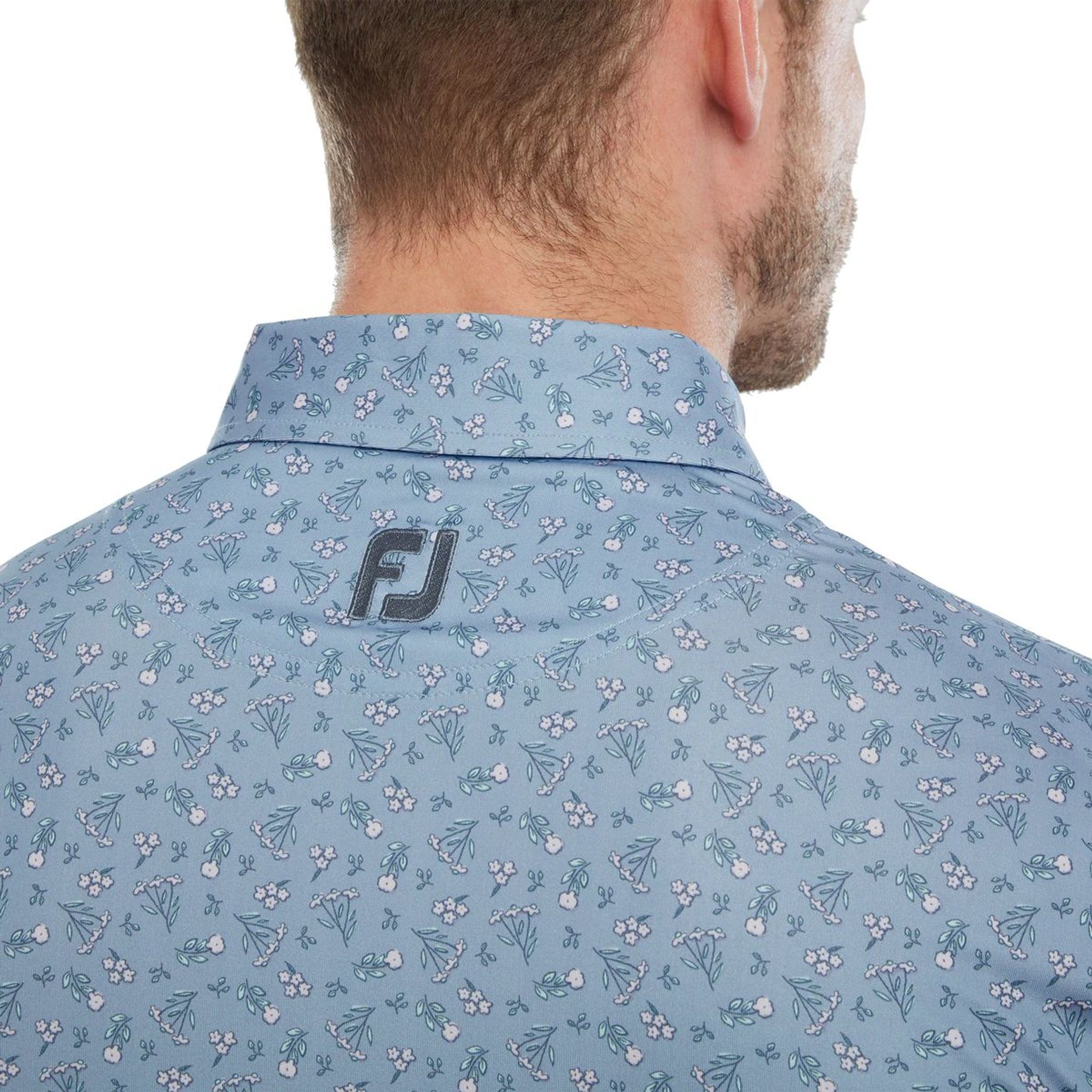 Footjoy Mini Floral Lisle Golf Polo Herren