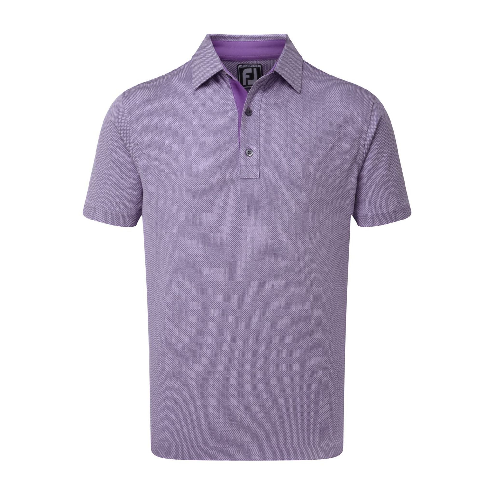 Footjoy M Four Dot Jaquard SS Polo Purple/White Herren