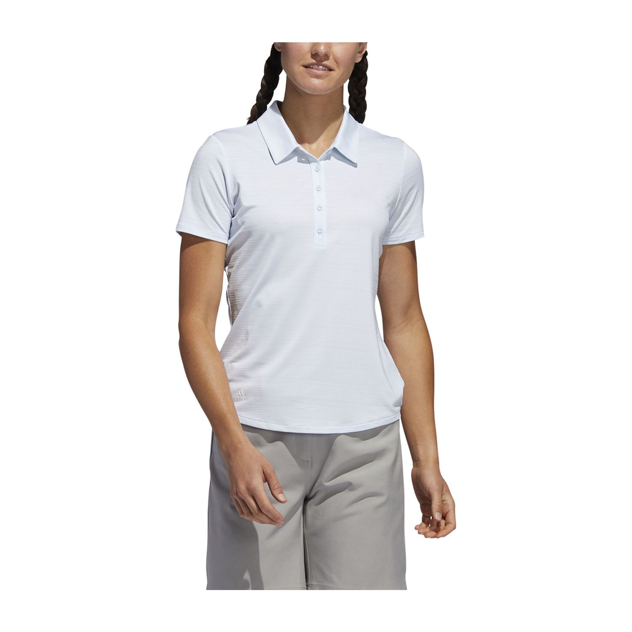 Adidas W Microdot SS Polo Sky Tint Damen