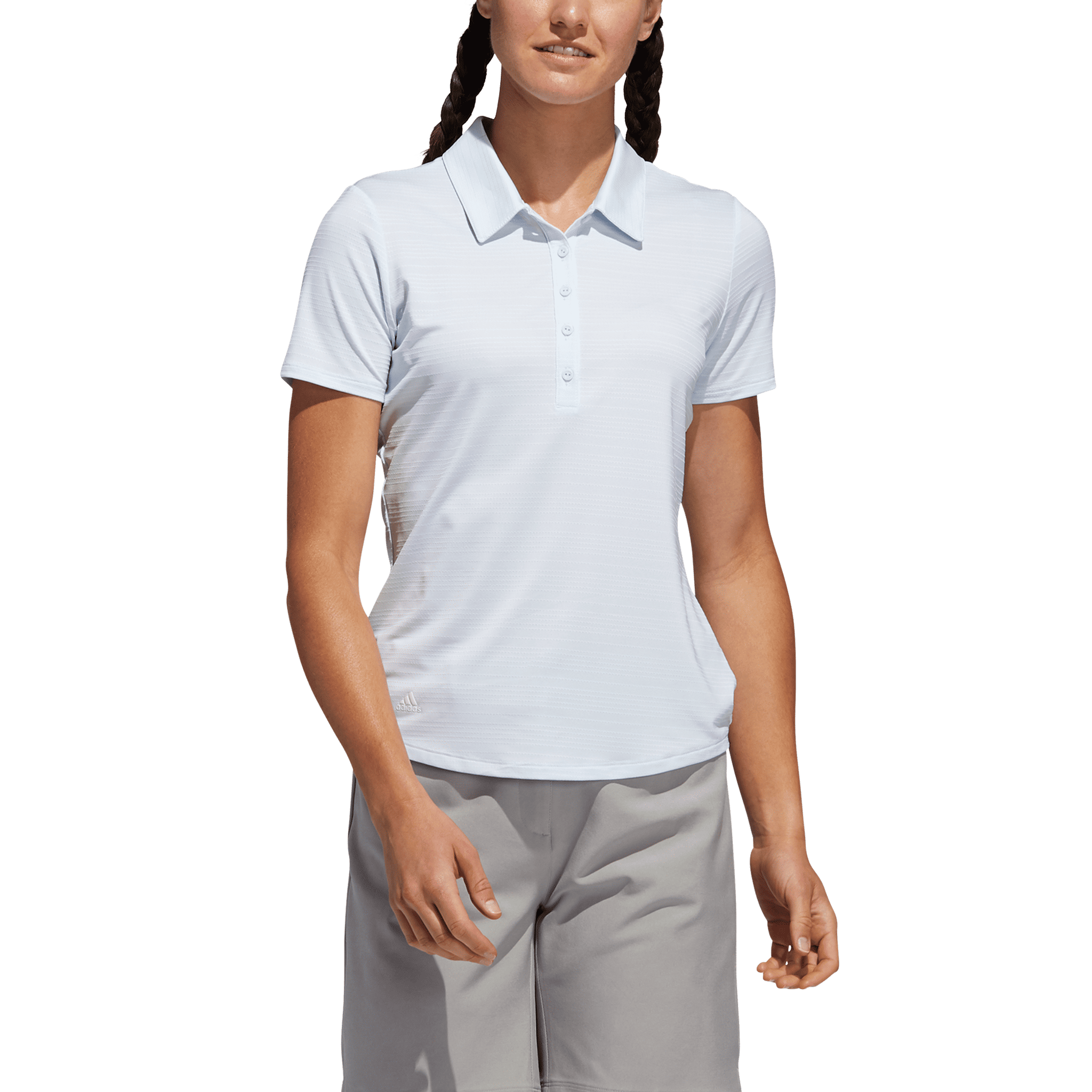 Adidas W Microdot SS Polo Sky Tint Damen