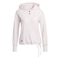 Adidas W Essentials Slub Hoodie Almost Pink/Weiß Damen