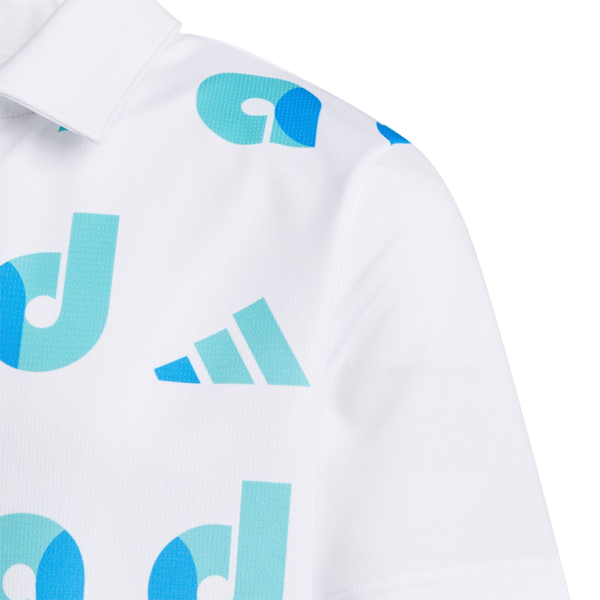 Adidas Jr. Polo Graphic Semi Mint Rush/Blue Rush/Weiß