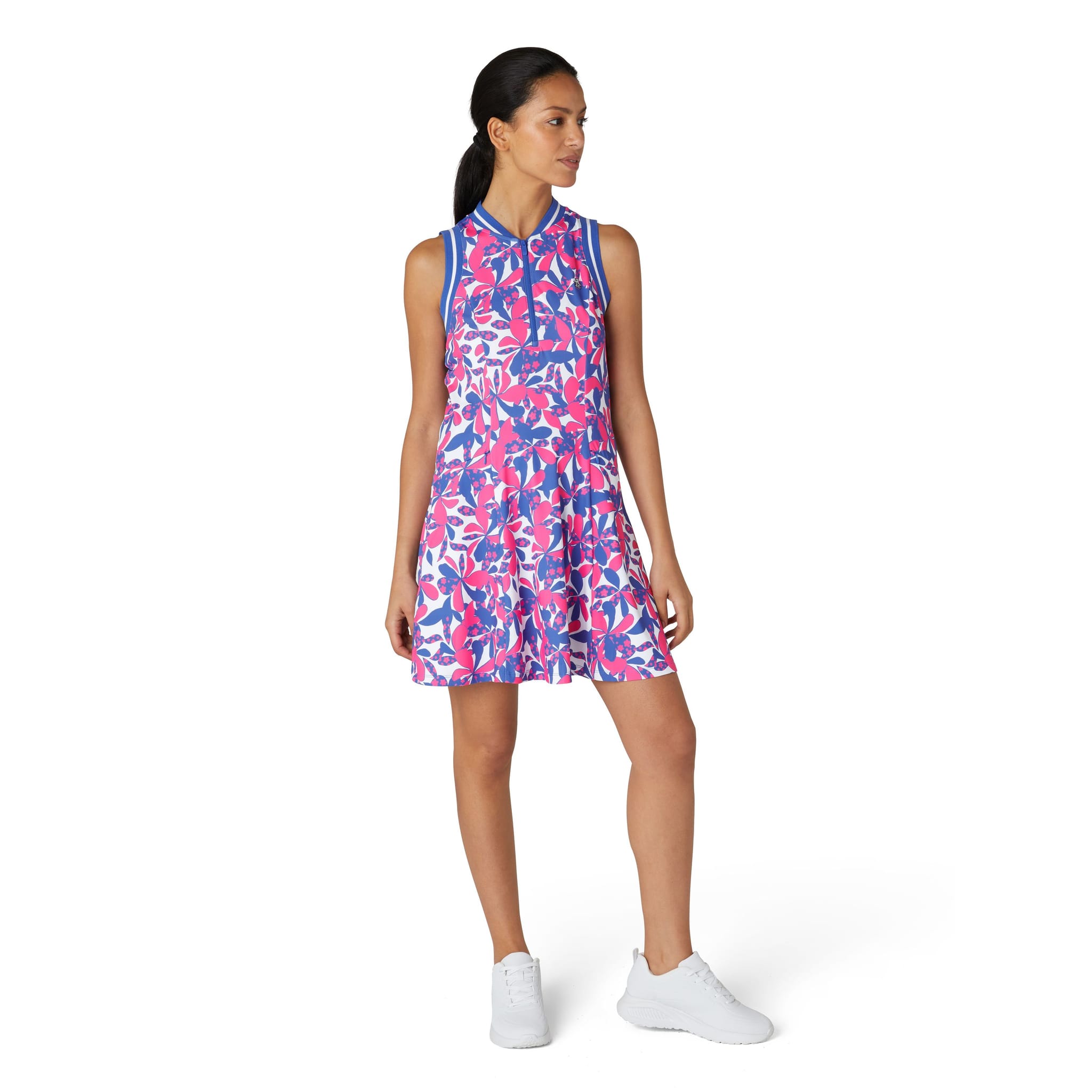 Original Penguin Floral Printed Zip Golfkleid Damen