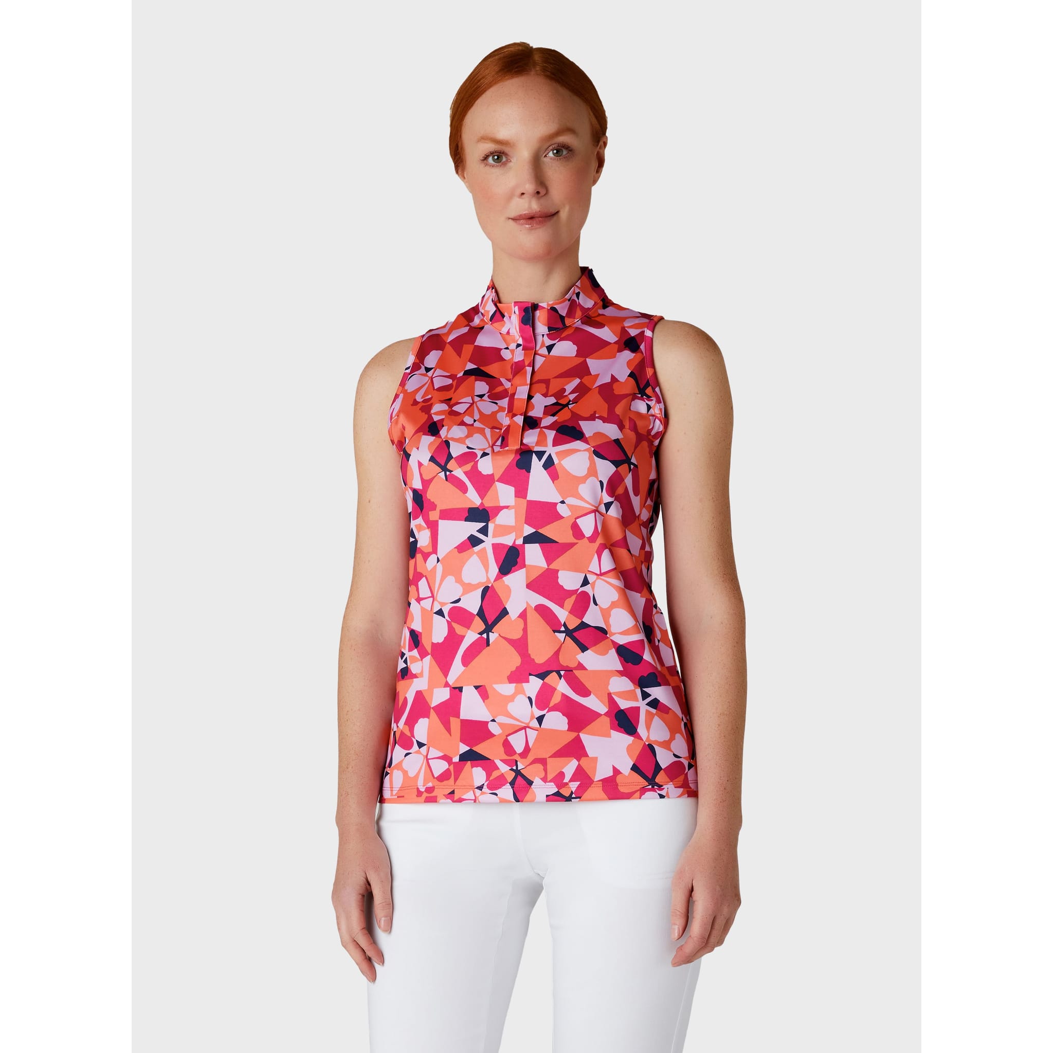 Callaway Geometric Floral Sleeveless Shirt Damen