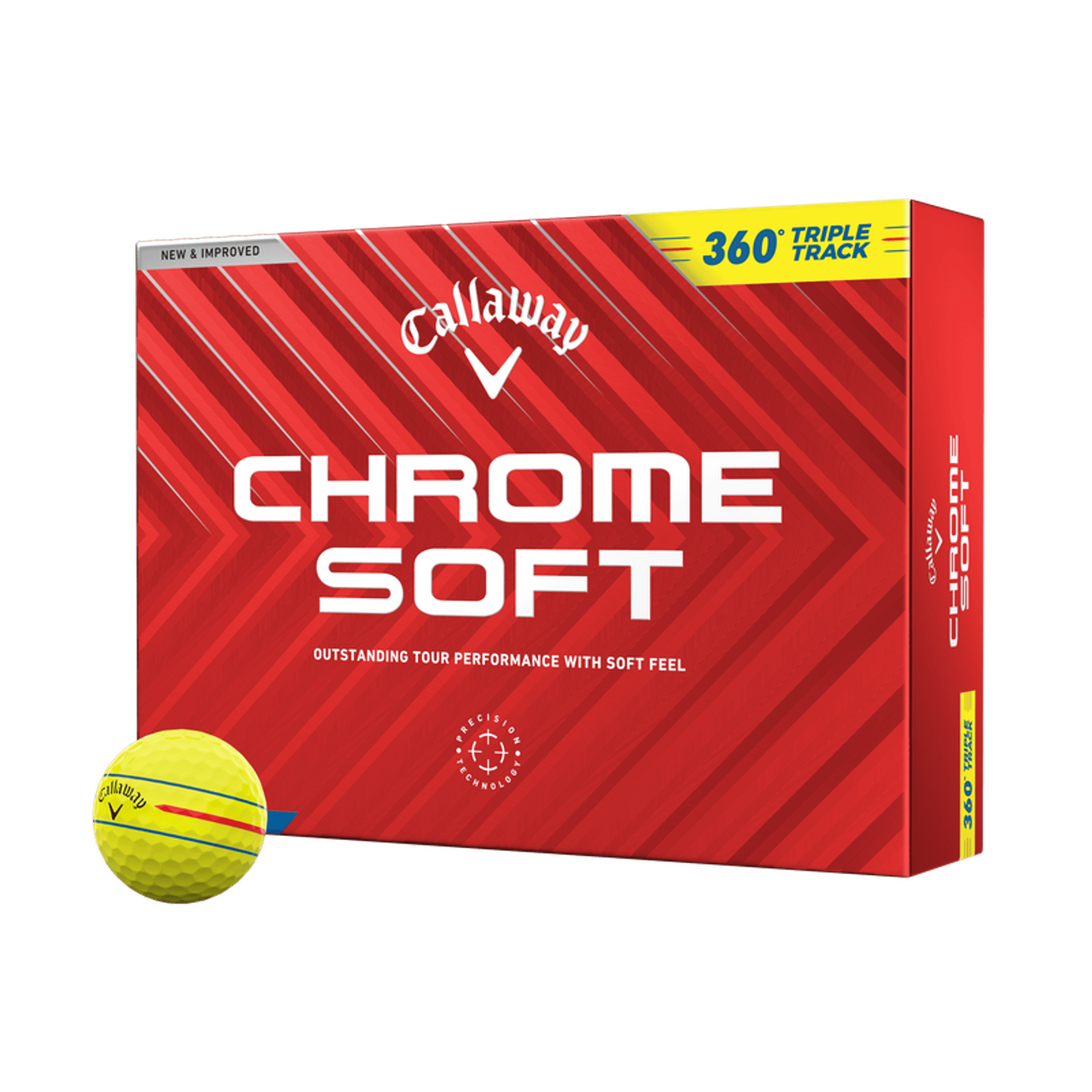 Chrome Soft 360 Triple Track Golfbälle (2024)