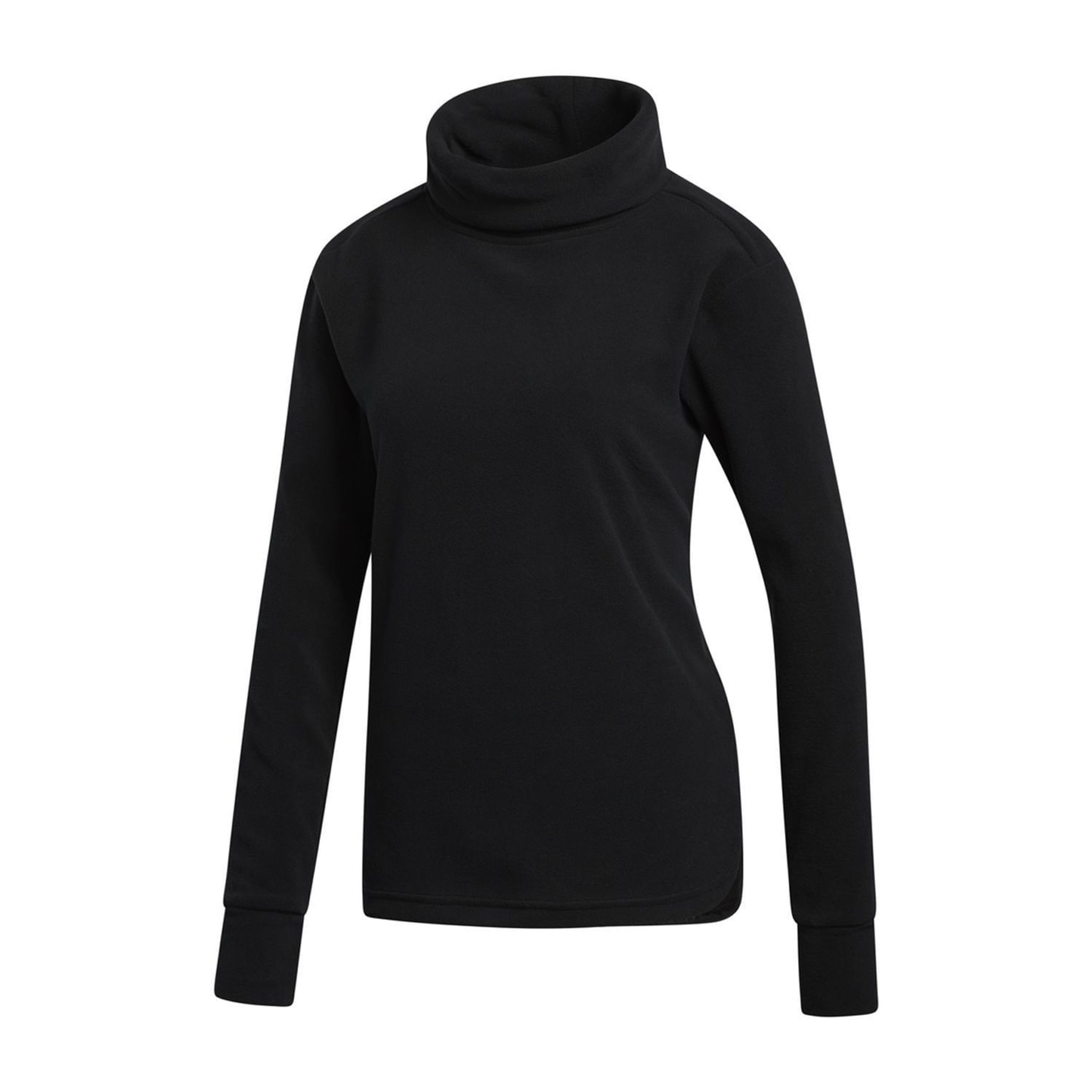 Adidas W Sweater Polarfleece Mock Schwarz Damen