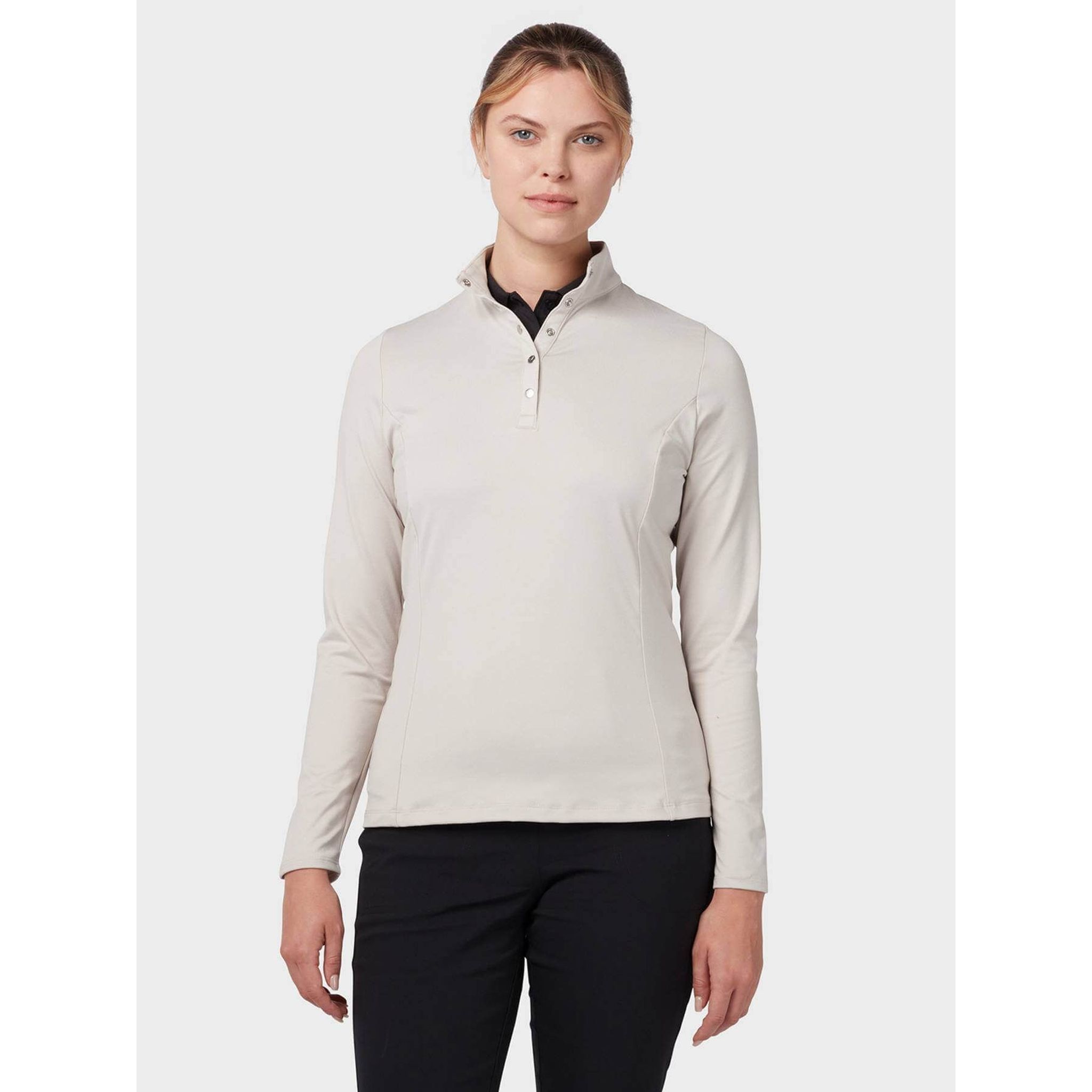 Callaway Thermal Fleece Jersey Langarm-Polo Damen