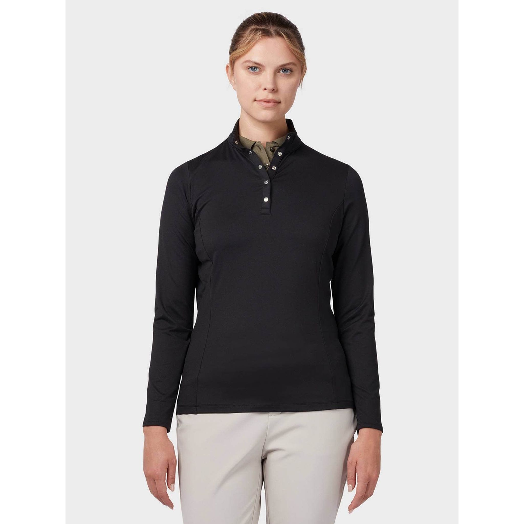 Callaway Thermal Fleece Jersey Langarm-Polo Damen