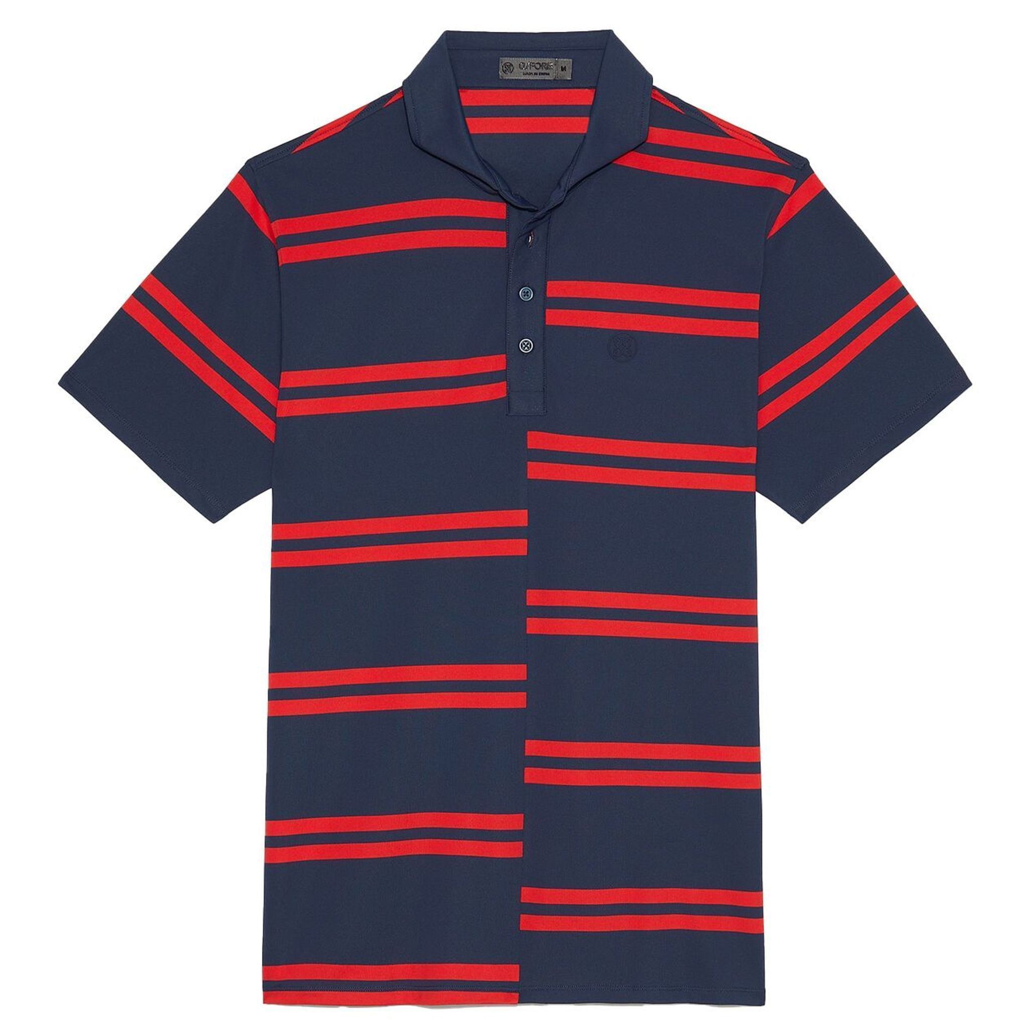 GFORE Offset Stripe Tech Piqué Slim Fit Poloshirt Herren