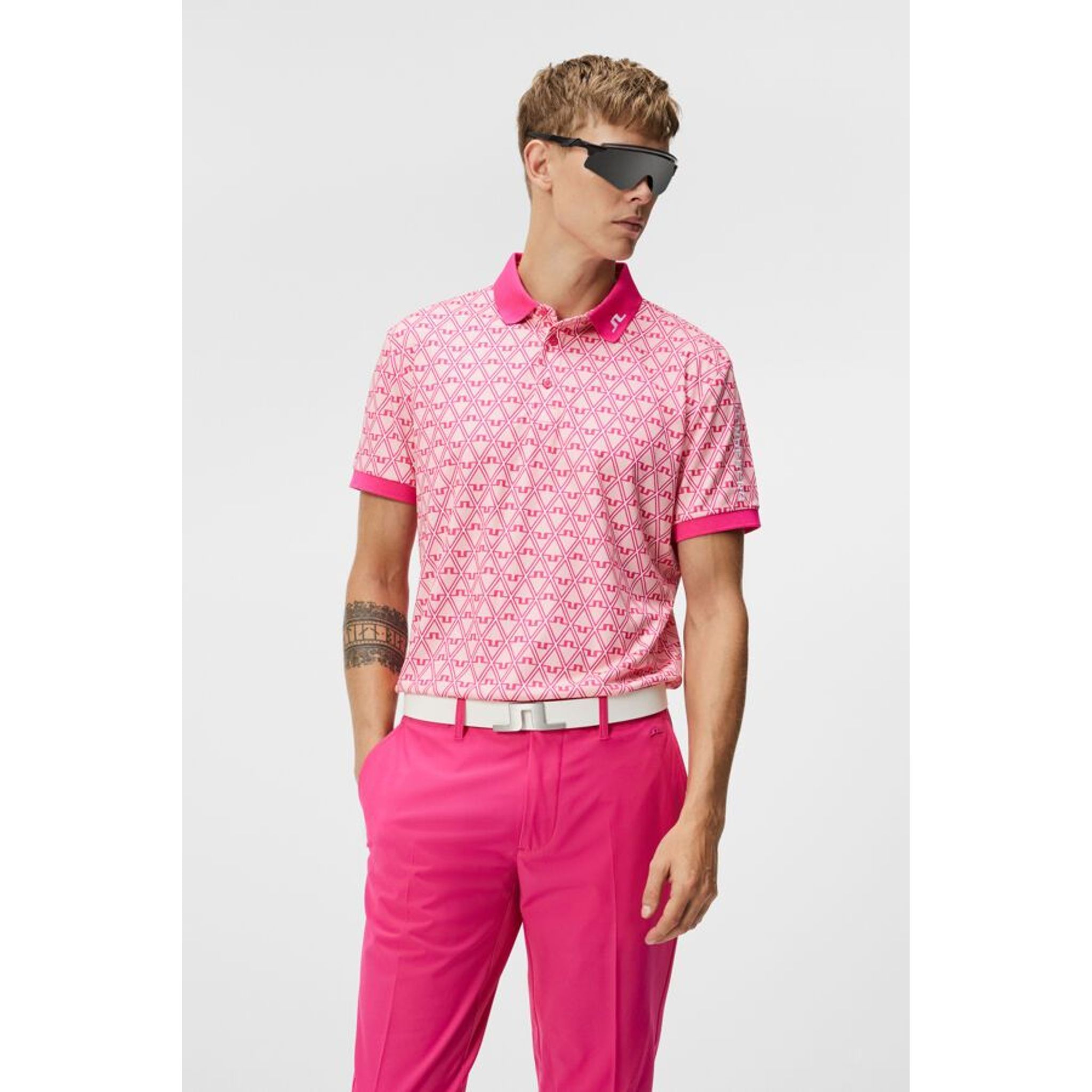 J. Lindeberg Tour Tech Reg Fit Print Polo Herren