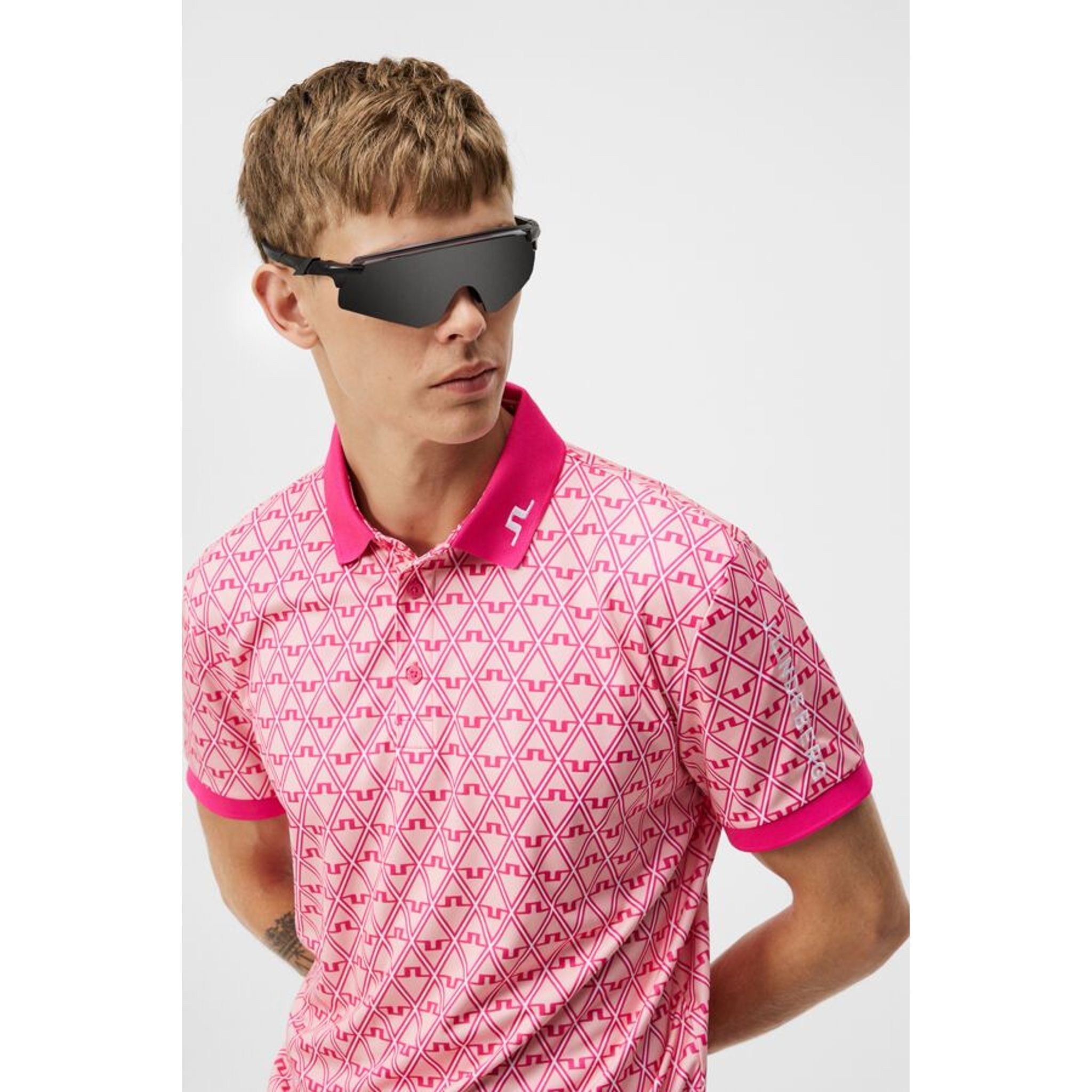 J. Lindeberg Tour Tech Reg Fit Print Polo Herren