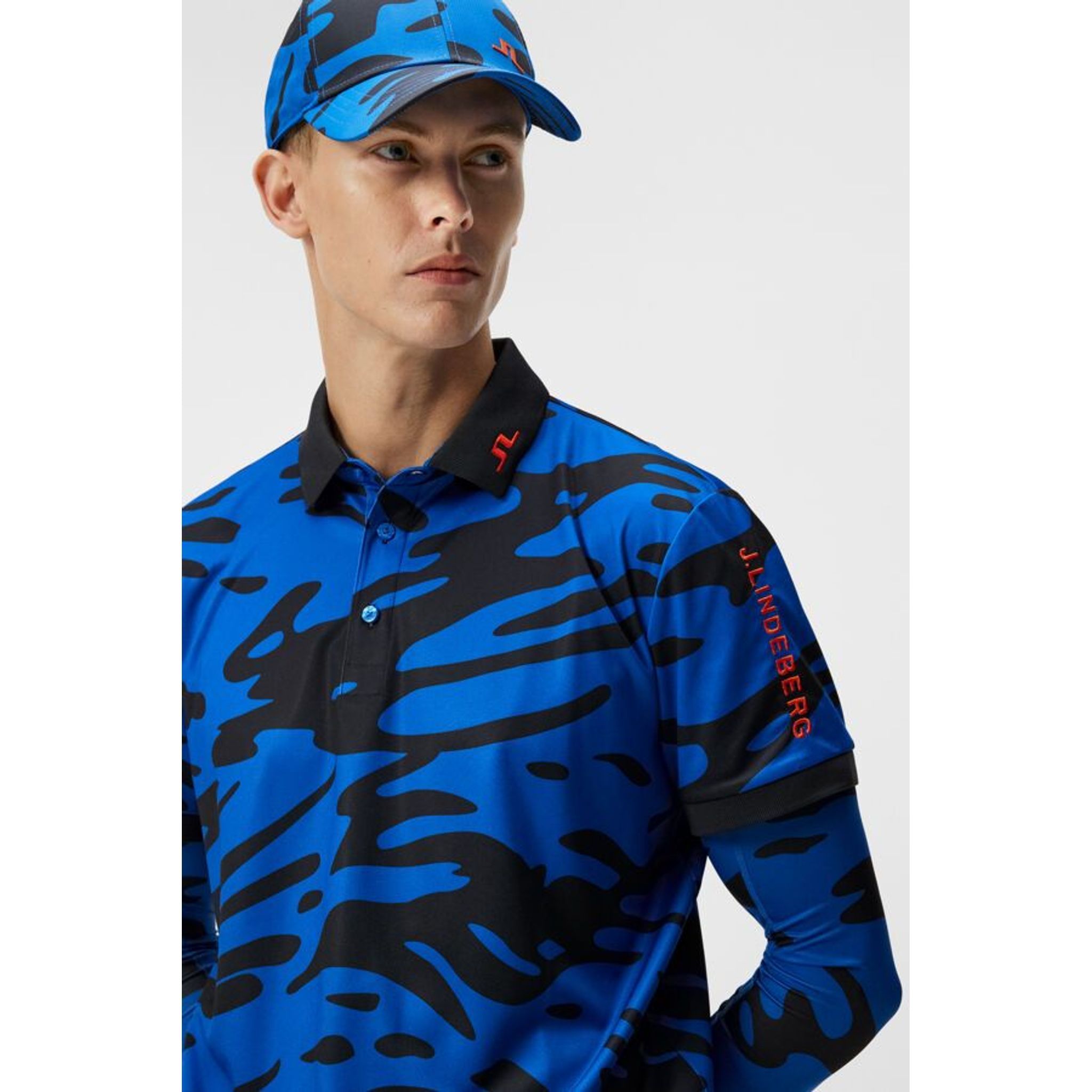 J. Lindeberg Tour Tech Reg Fit Print Polo Herren