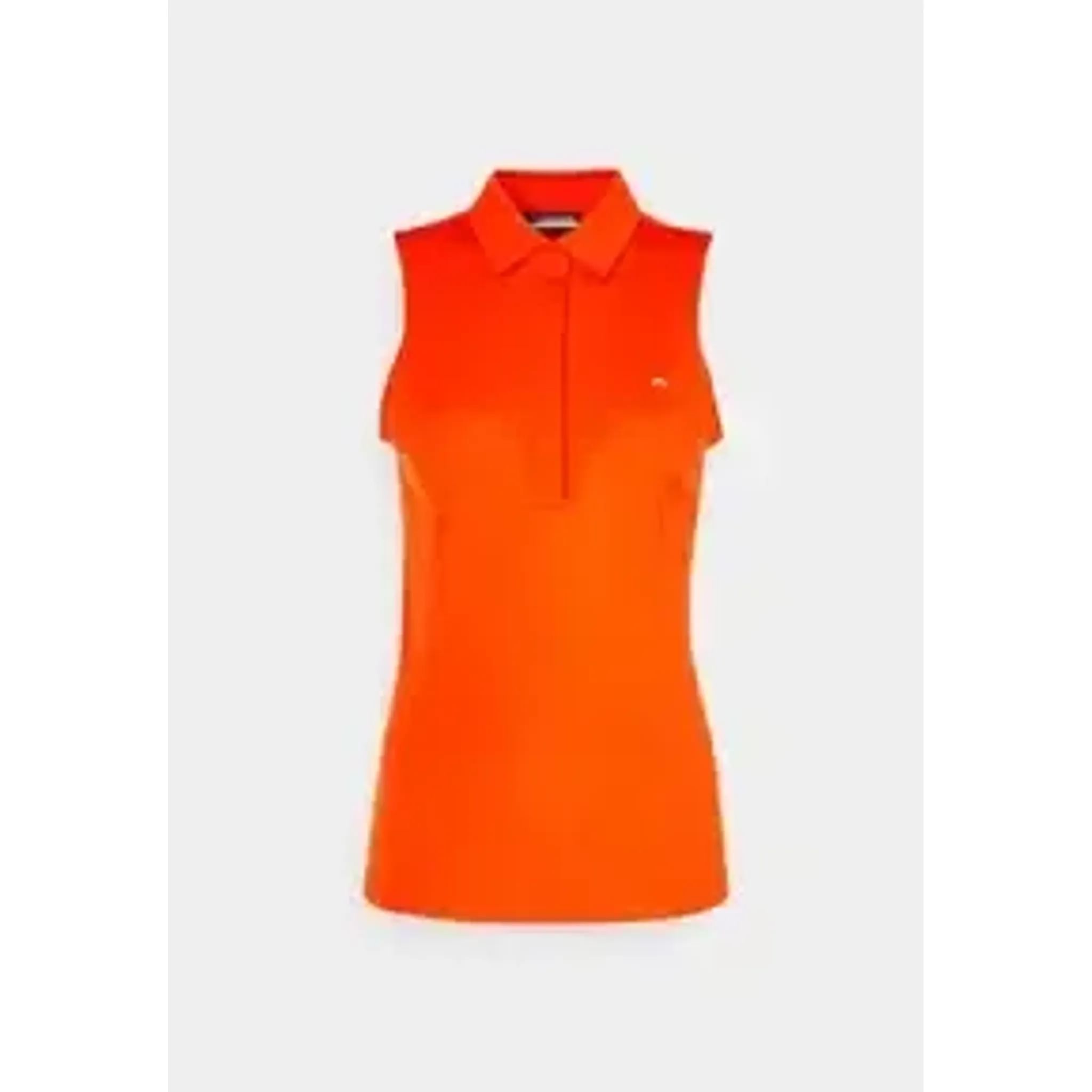 J. Lindeberg W Dena Sleeveless Golf Top Tangerine Tango Damen