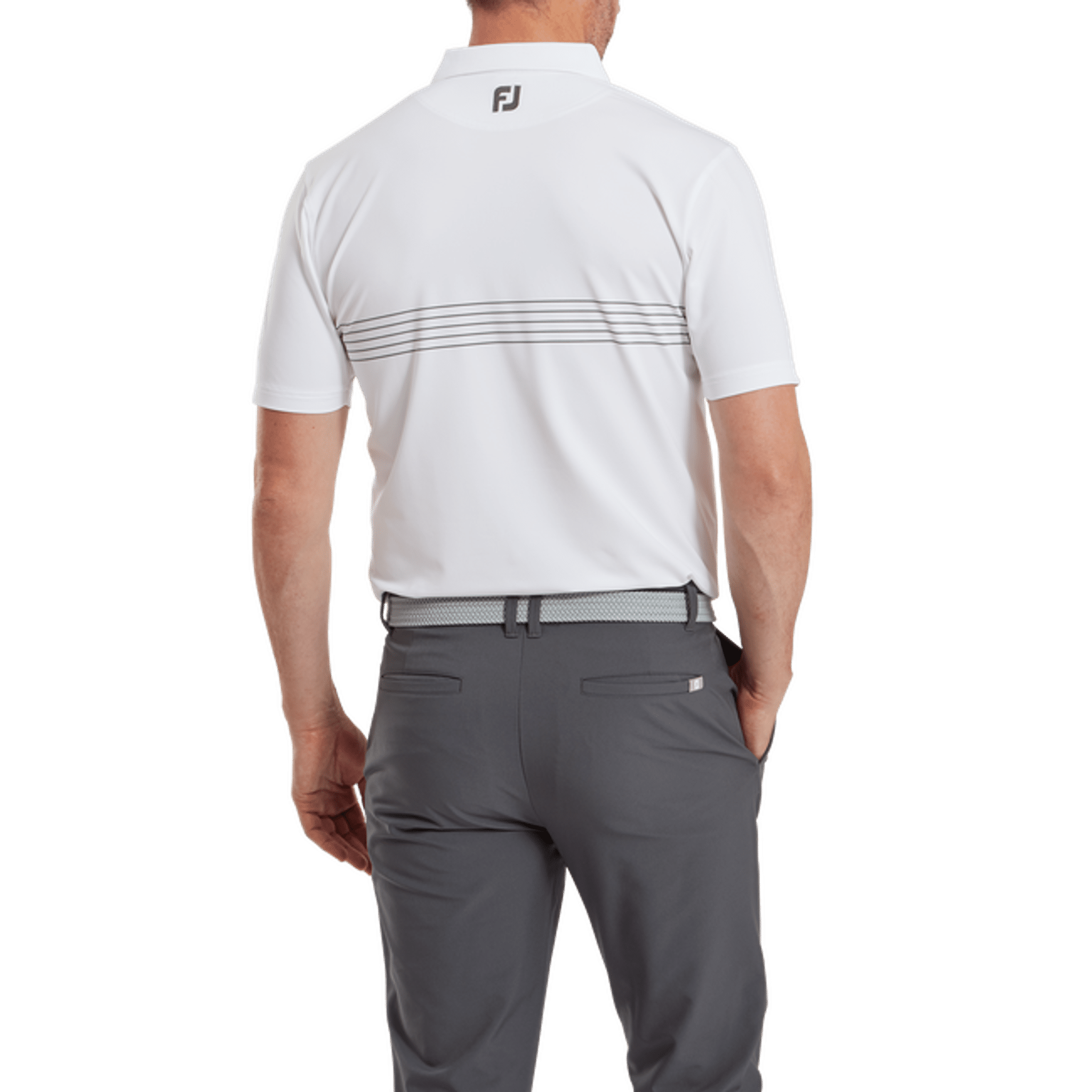 Footjoy Engineered Pinstripe Lisle Poloshirt Herren