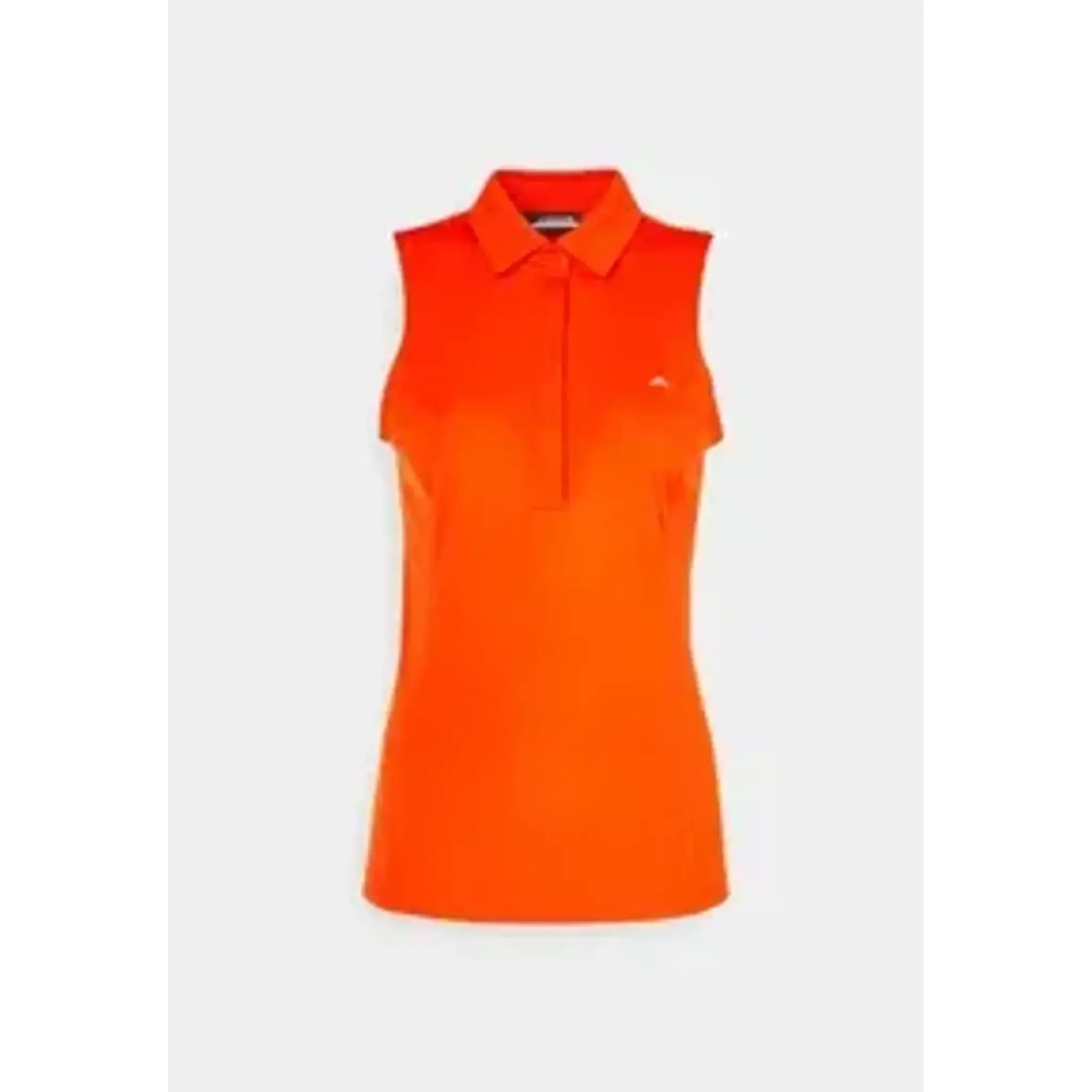 J. Lindeberg W Dena Sleeveless Golf Top Tangerine Tango Damen