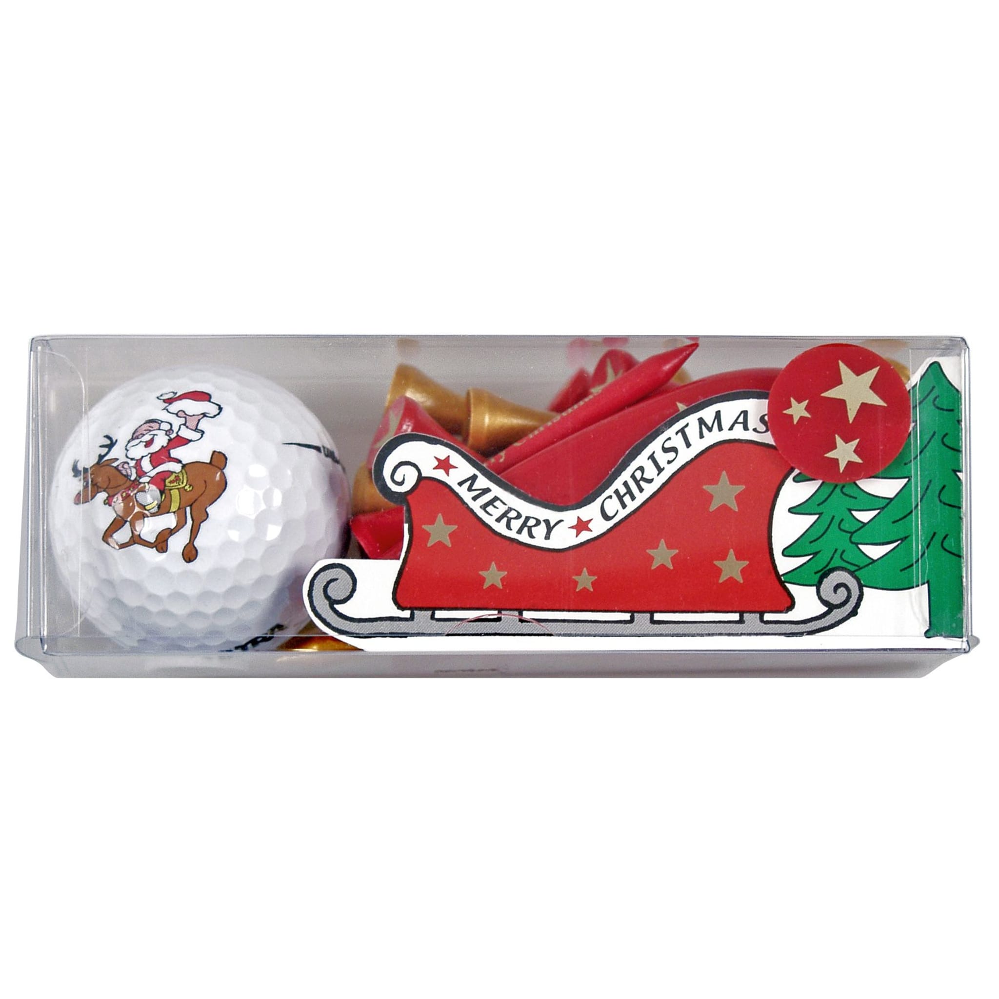 Sportiques Golfgeschenke Reitender Santa (Ball & Tees)